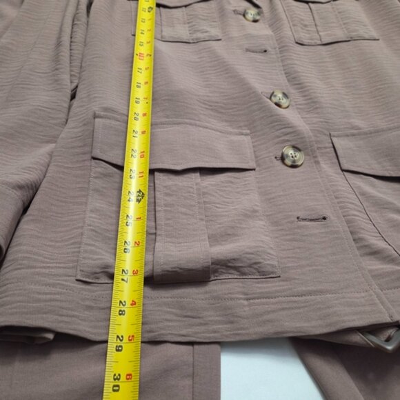Utility Shacket & Pant Set | Chinos Stylish Khakis 2 Pieces SET XL - Picture 7 of 11